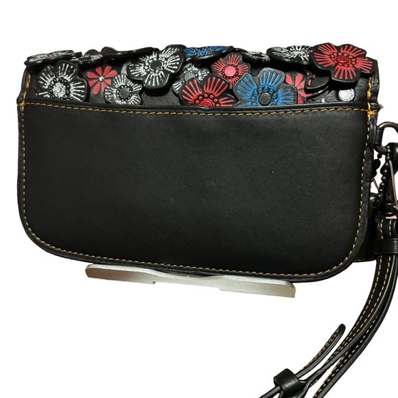 Coach 1941Tea Rose Appliqué Clutch wristlet bag Leather 👀👛🎒👜 - Picture 6 of 9